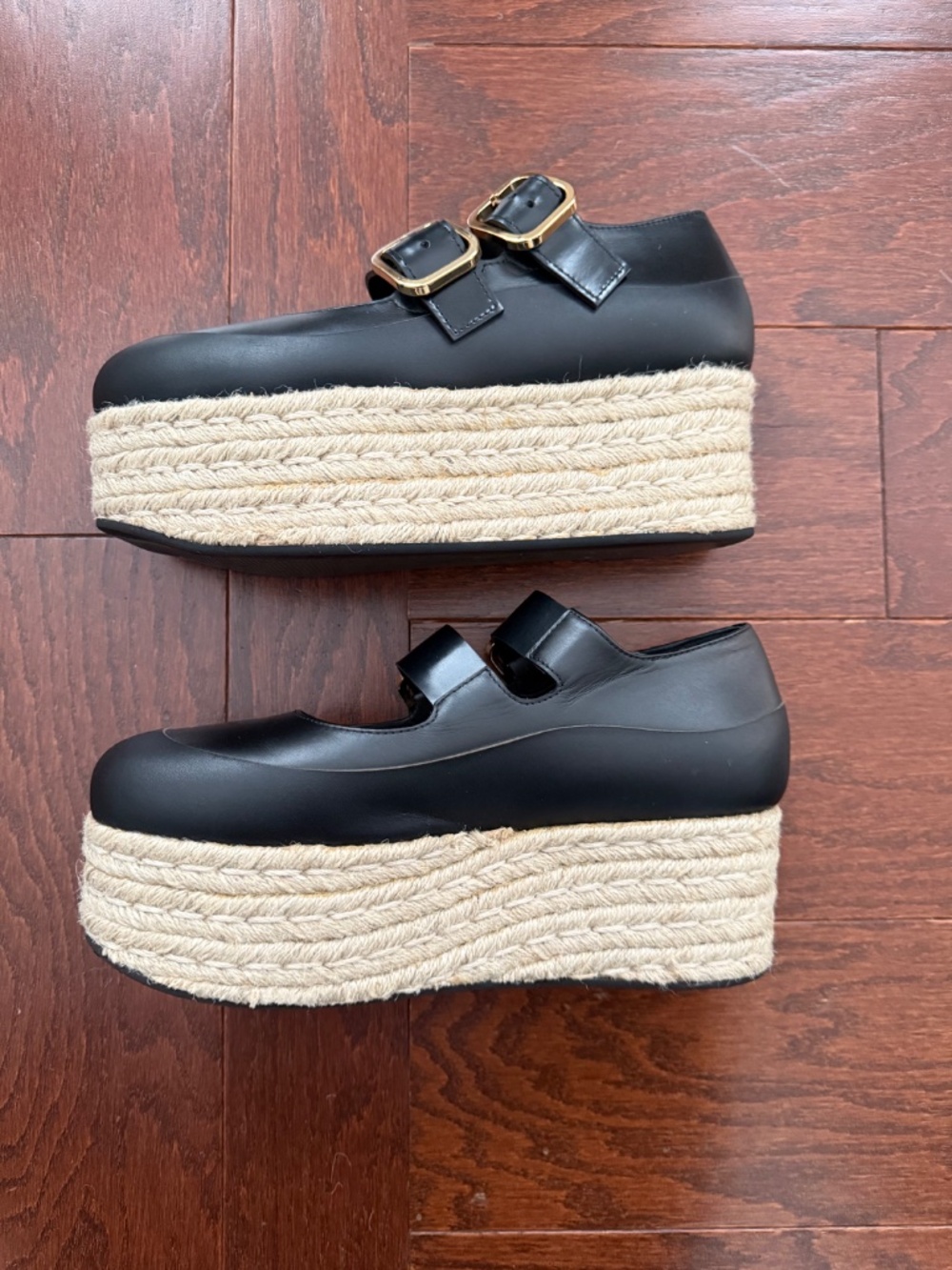 Marni Platform Espadrille Mary Janes in Black, size 37 - Picture 5 of 10